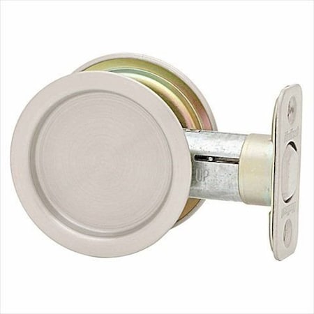 Kwikset Round Passage Pocket Door Lock Bright Stainless Steel Finish 334-32